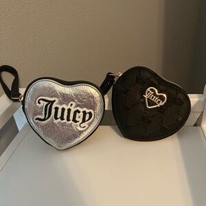 Juicy Couture Silver and Black Heart Bags